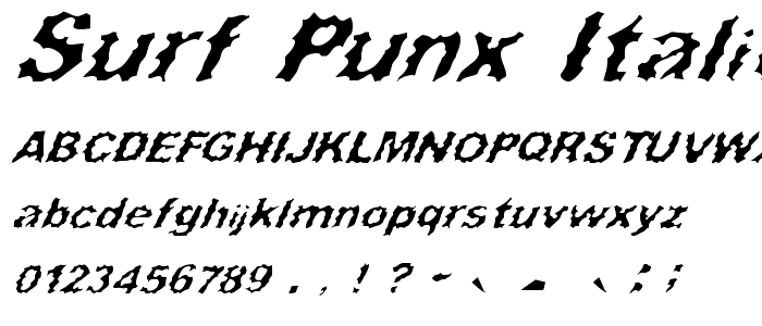 Surf Punx Italic police